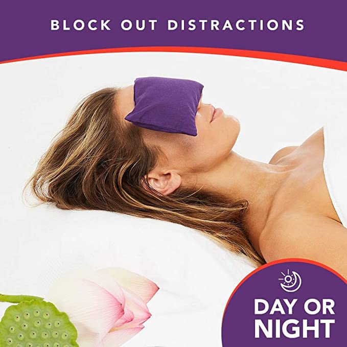 Vioroma Organic Eye Pillow - Headache, Sinus, Dry Eyes Relief & Improved Sleeping