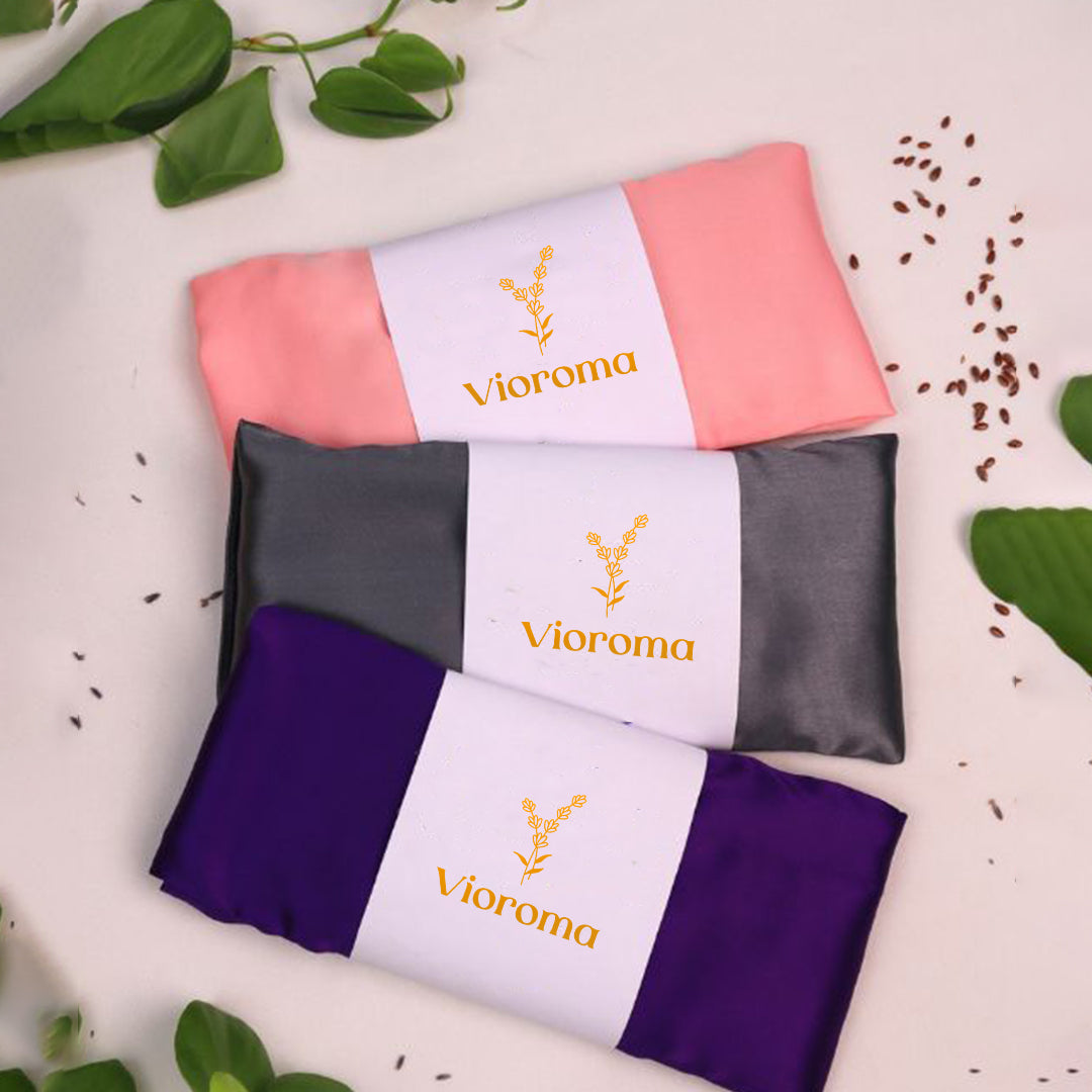 Vioroma Organic Eye Pillow - Headache, Sinus, Dry Eyes Relief & Improved Sleeping