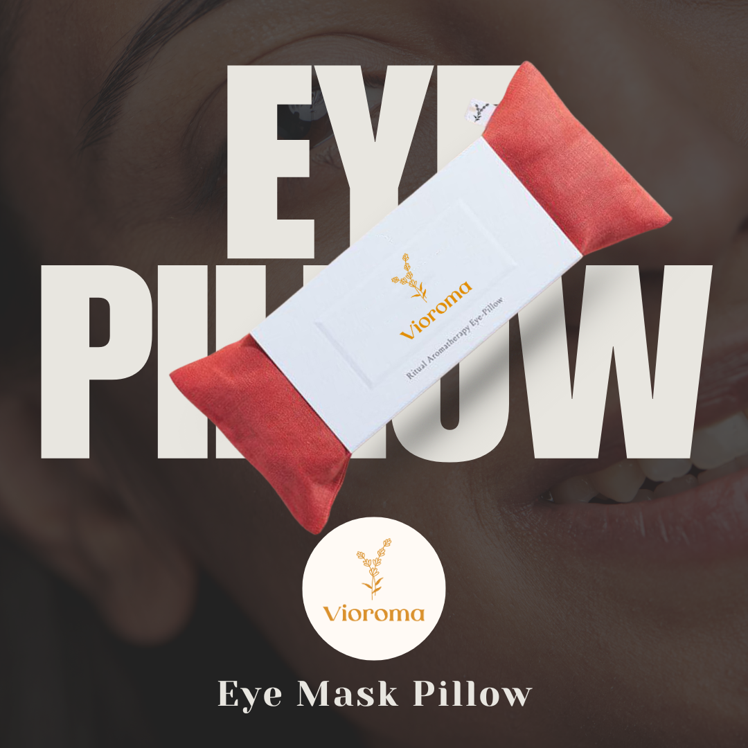 Vioroma Organic Eye Pillow - Headache, Sinus, Dry Eyes Relief & Improved Sleeping