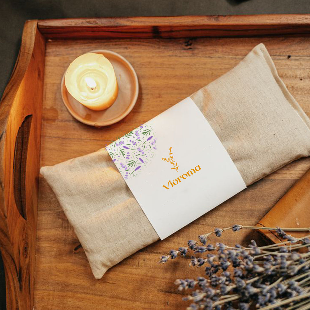 Vioroma Organic Eye Pillow - Headache, Sinus, Dry Eyes Relief & Improved Sleeping